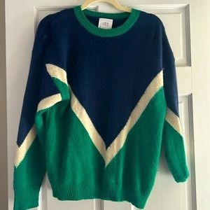 Cute women’s sweater! Compliments on this one for sure! Love the color combo!